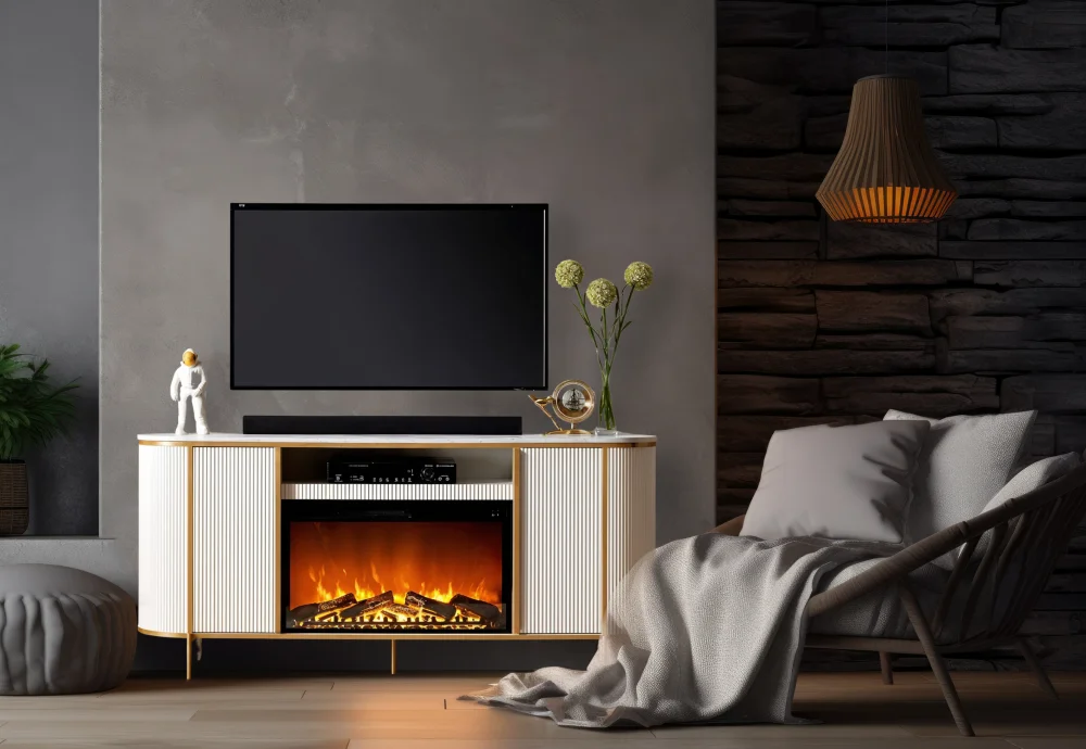 electric fireplace heater tv stand